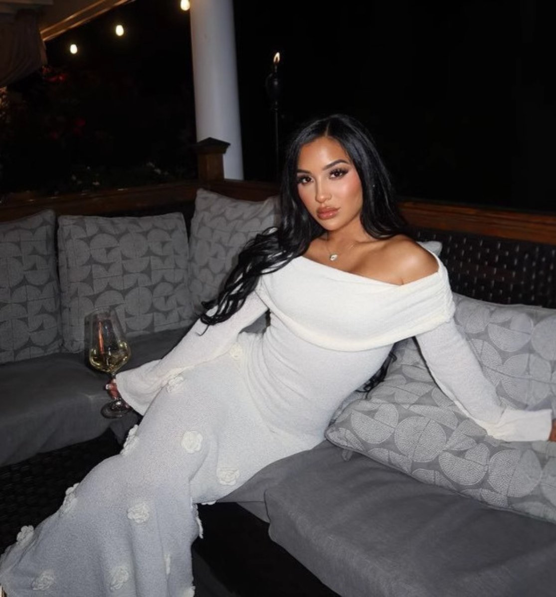 GAYLYN Off Shoulder Knit Rose Maxi Dress | Glam Galore GAYLYN Off Shoulder Knit Rose Maxi Dress | Glam Galore