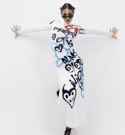 graffiti bodycon dress Bodycon Graffiti Dress Island Flair Nantucket