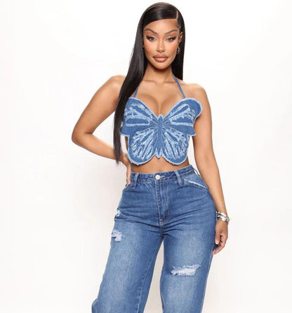 DENIM BUTTERFLY