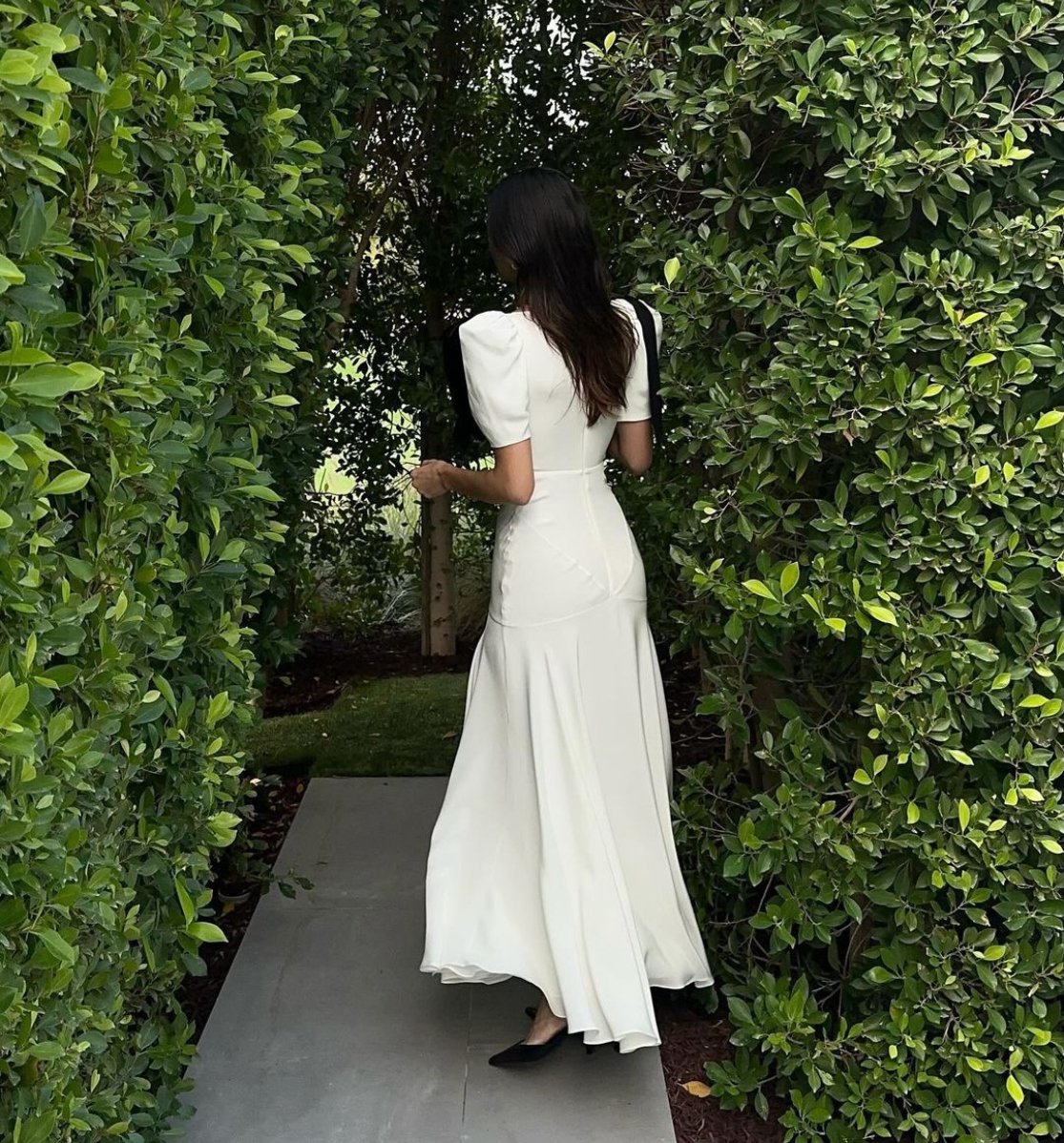 SUMMER BRIDE Kendall Jenner White Bow Dress SUMMER BRIDE Kendall Jenner White Bow Dress