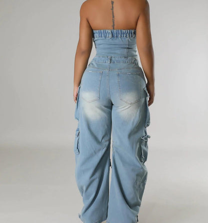 ONE OF THE BOYS DENIM JUMPSUIT